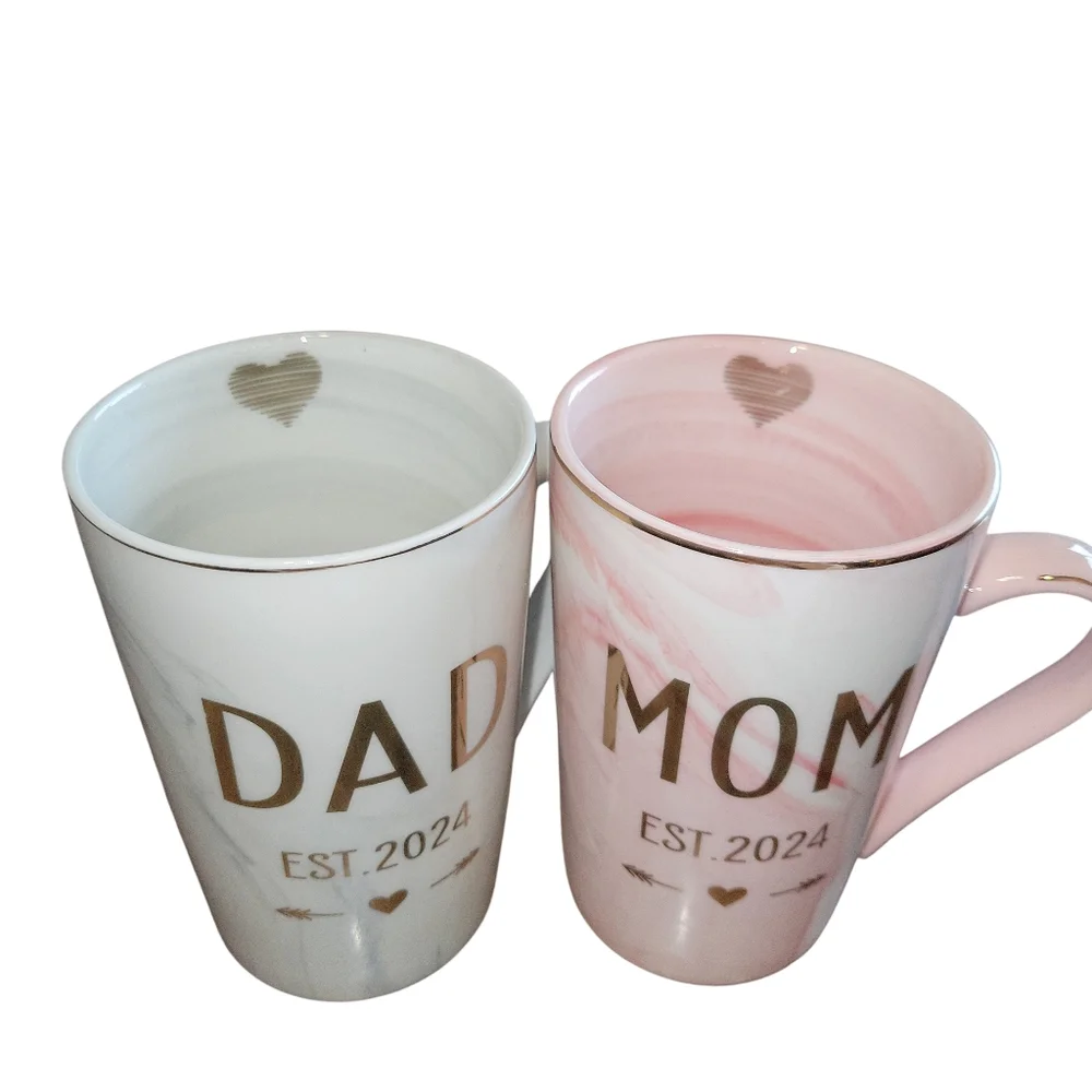 Mom & Dad Established 2024 Matching Mugs / Cups